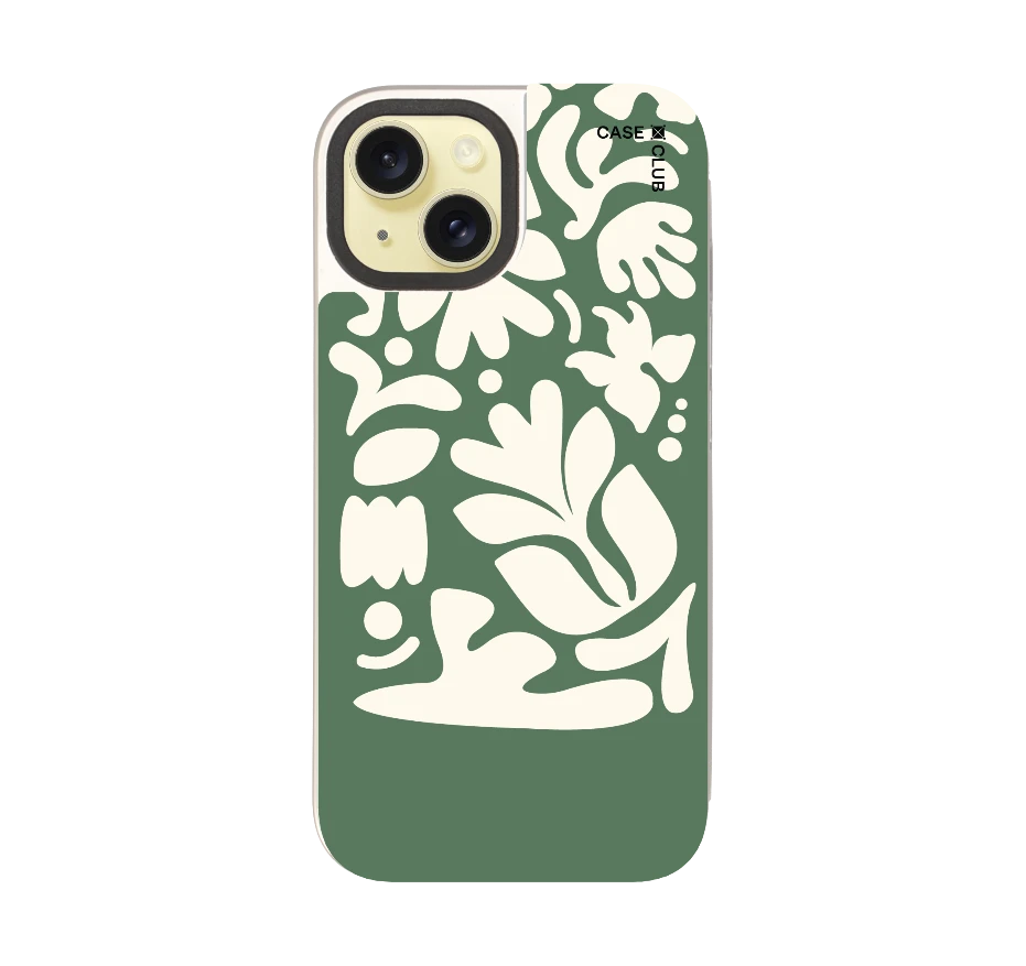 abstract green flower pattern