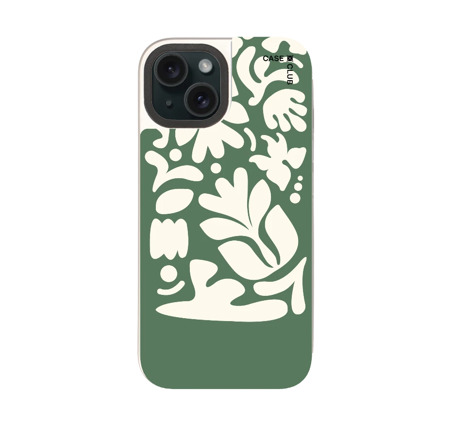 abstract green flower pattern