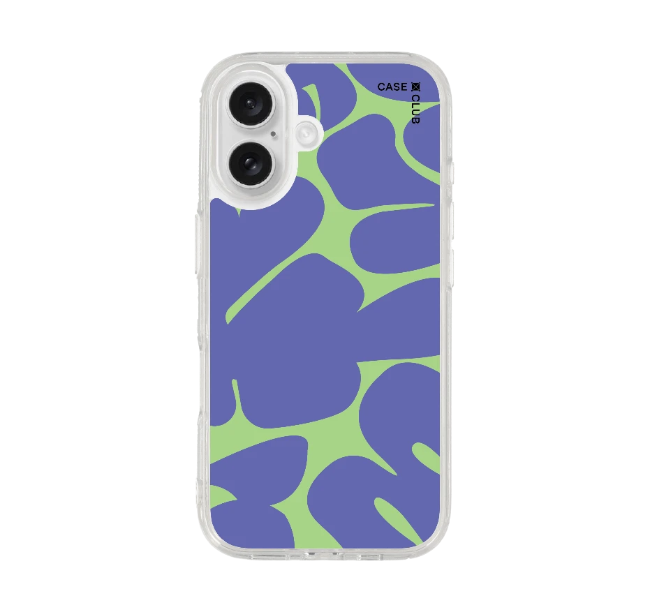 ดอกไม้สีม่วงเขียวมินิมอล