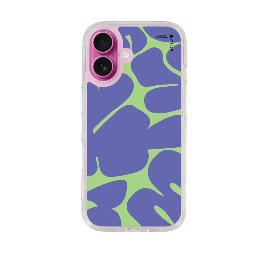 ดอกไม้สีม่วงเขียวมินิมอล