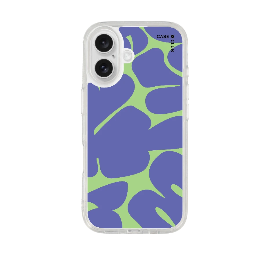 ดอกไม้สีม่วงเขียวมินิมอล