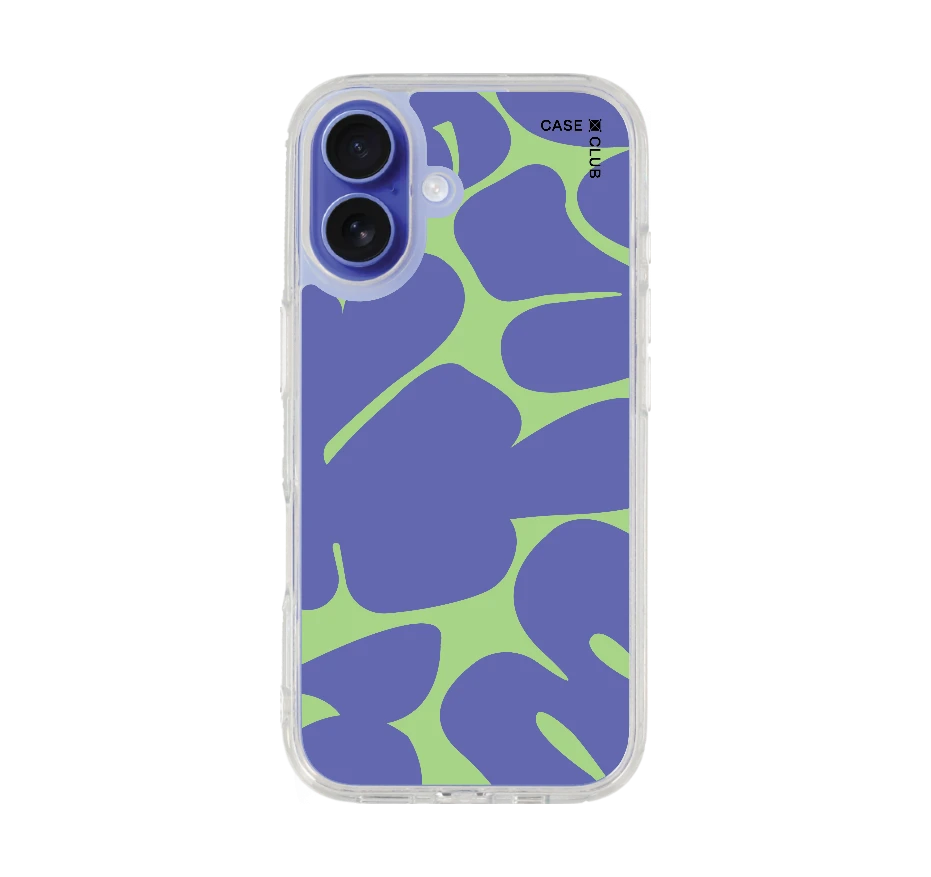 ดอกไม้สีม่วงเขียวมินิมอล