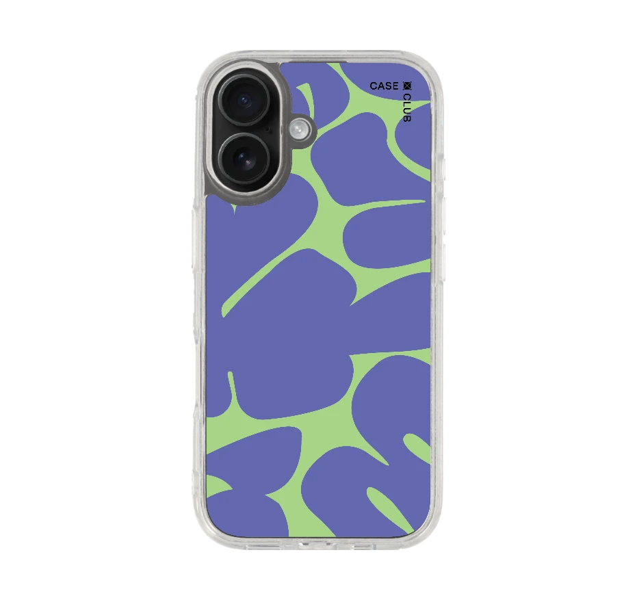 ดอกไม้สีม่วงเขียวมินิมอล