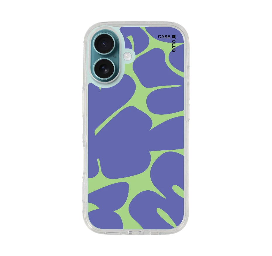 ดอกไม้สีม่วงเขียวมินิมอล