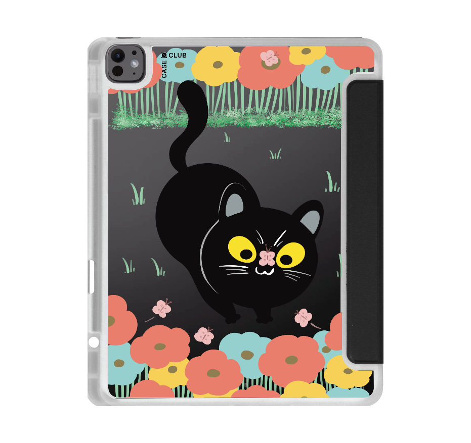 flower black cat