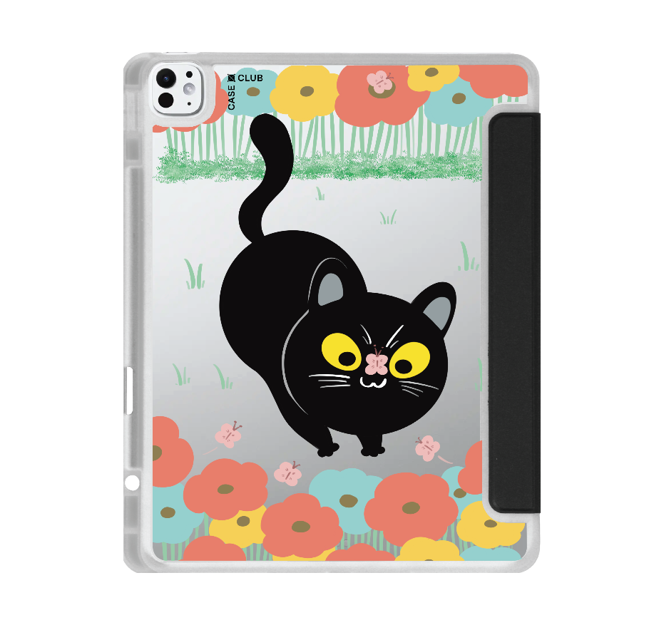 flower black cat