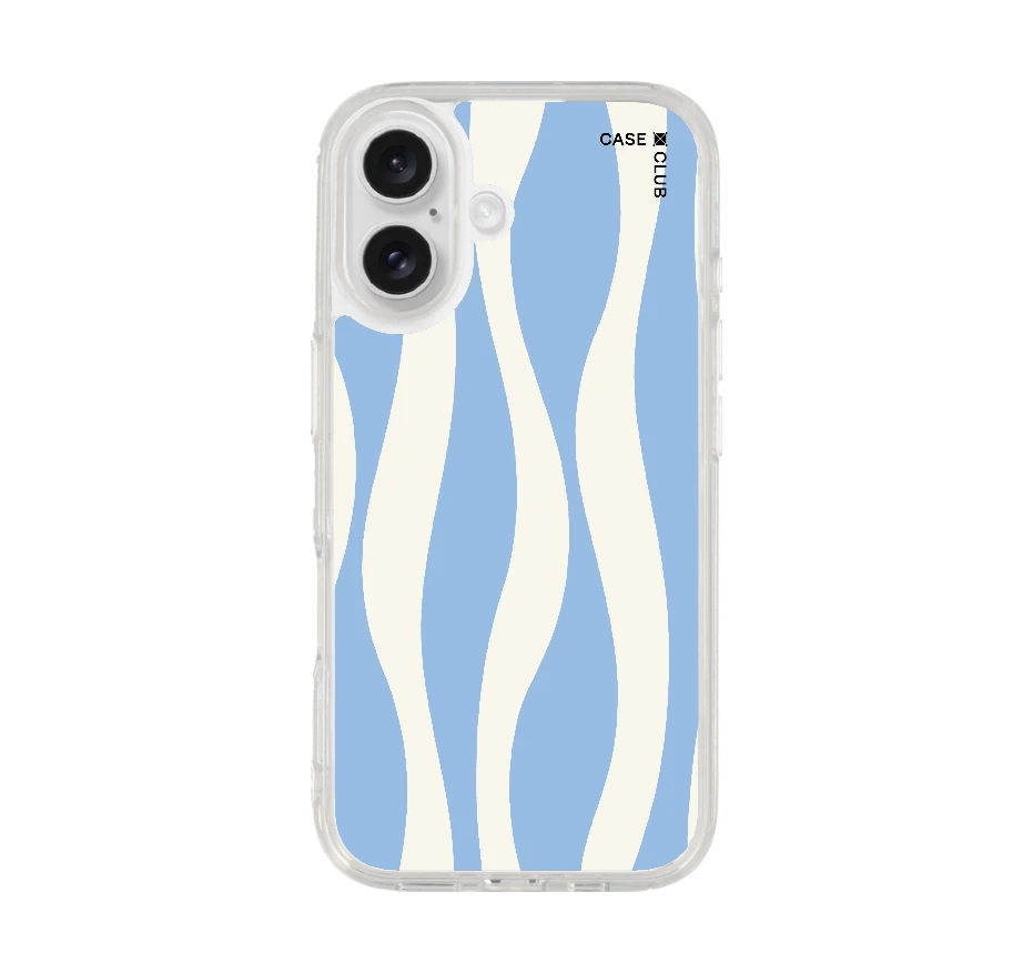 ลายคลื่นน้ำสีขาวน้ำเงิน