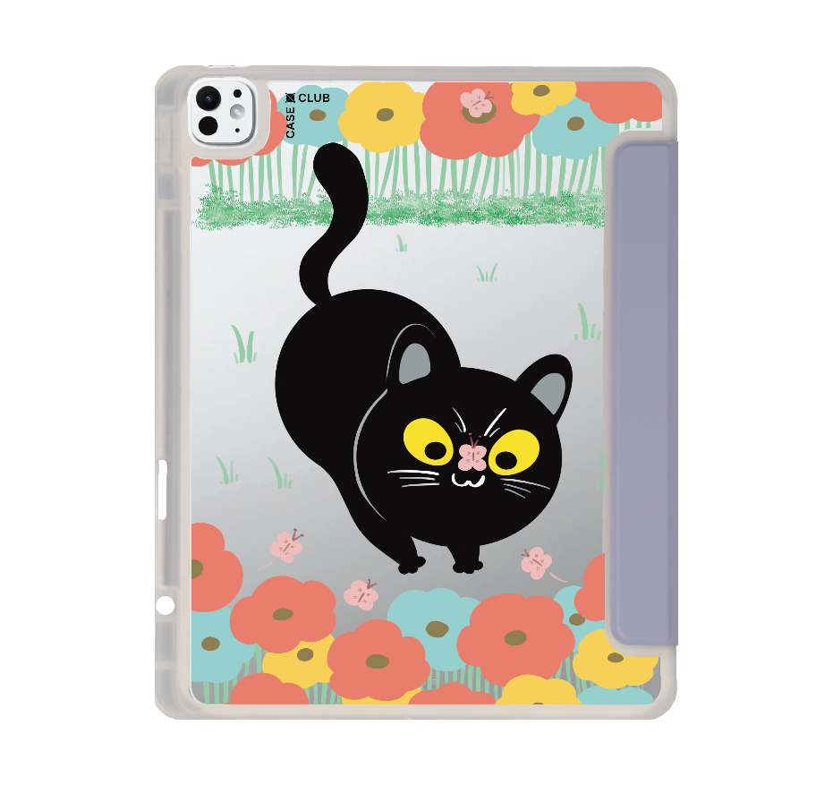 flower black cat