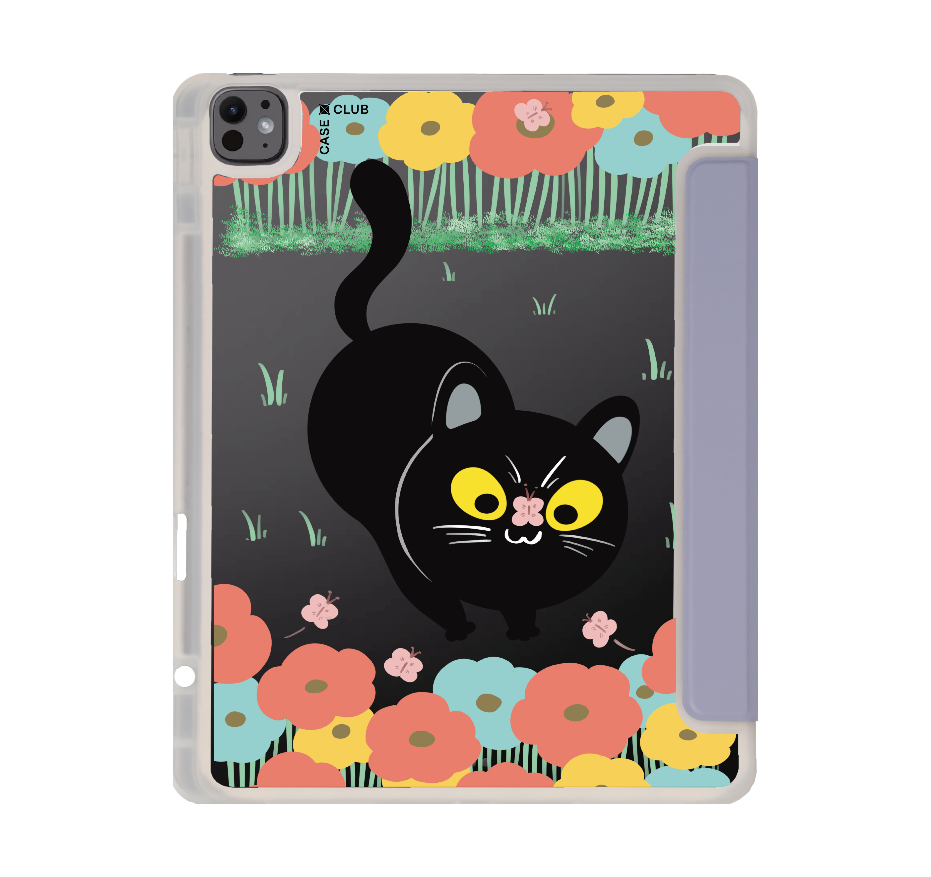 flower black cat