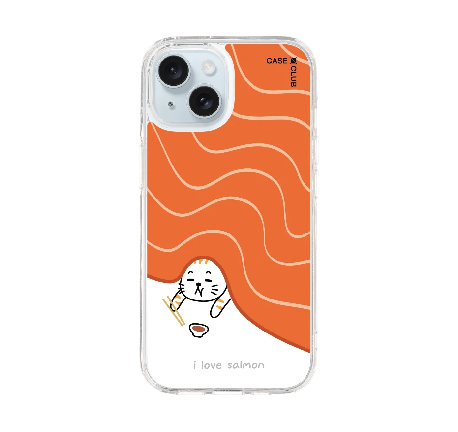 salmon cat loves salmon