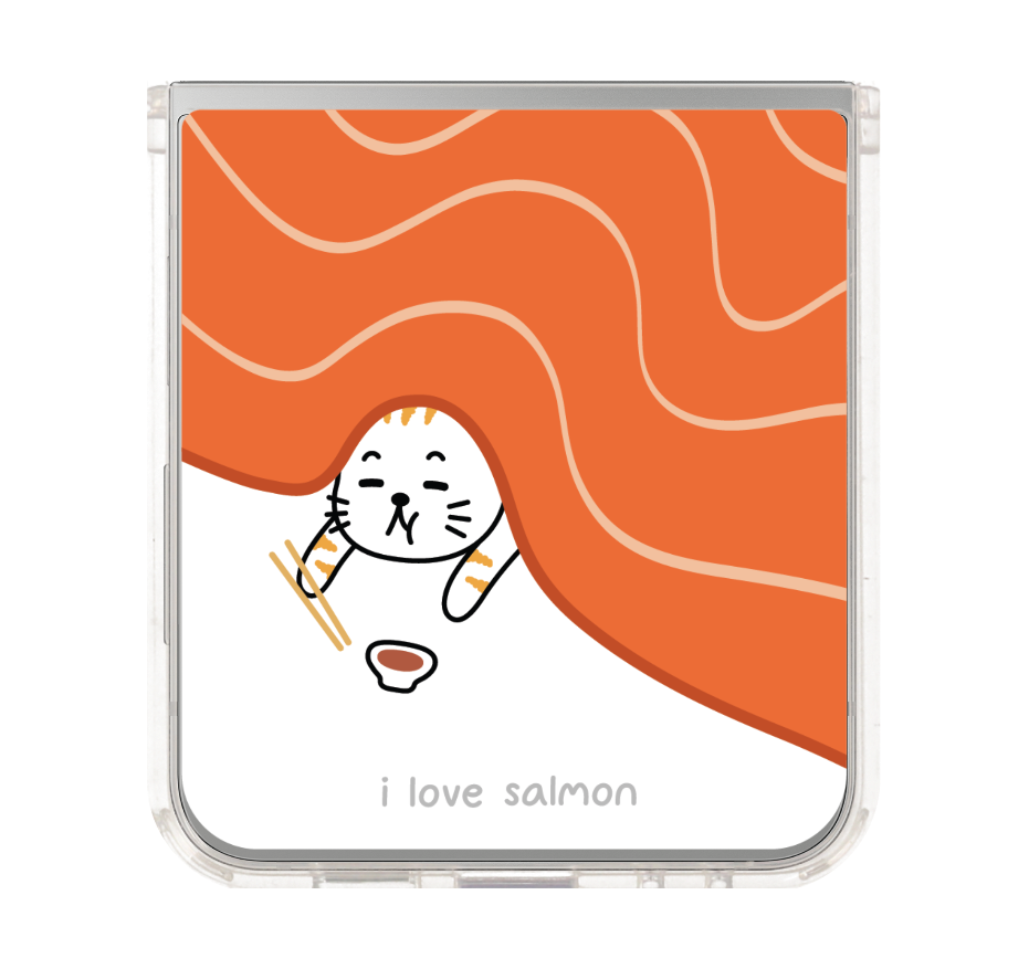 salmon cat loves salmon