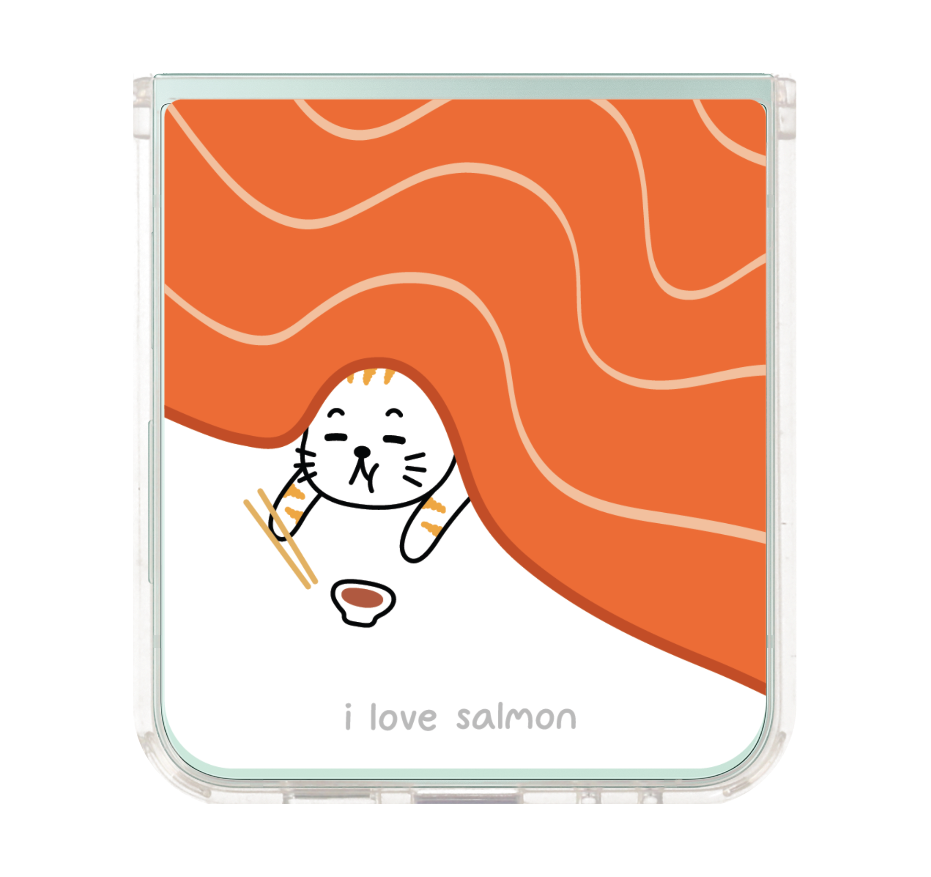 salmon cat loves salmon