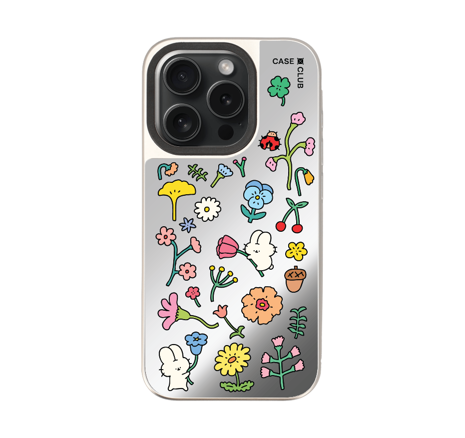 fluffy bunny garden sticker