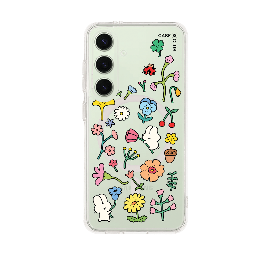 fluffy bunny garden sticker