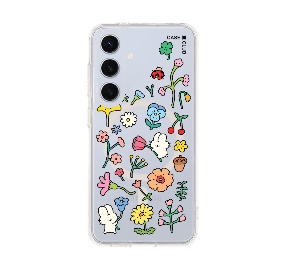 fluffy bunny garden sticker