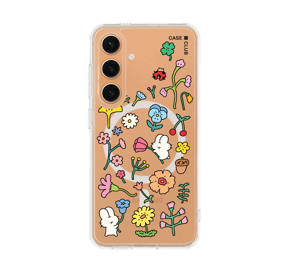 fluffy bunny garden sticker