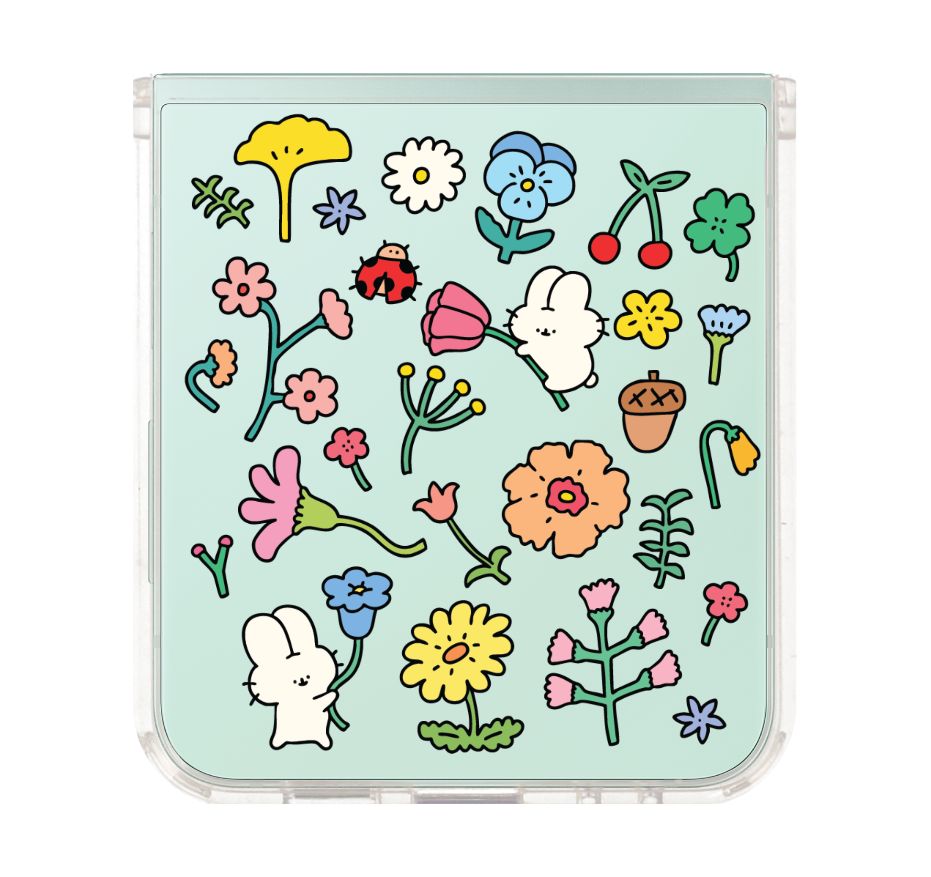 fluffy bunny garden sticker