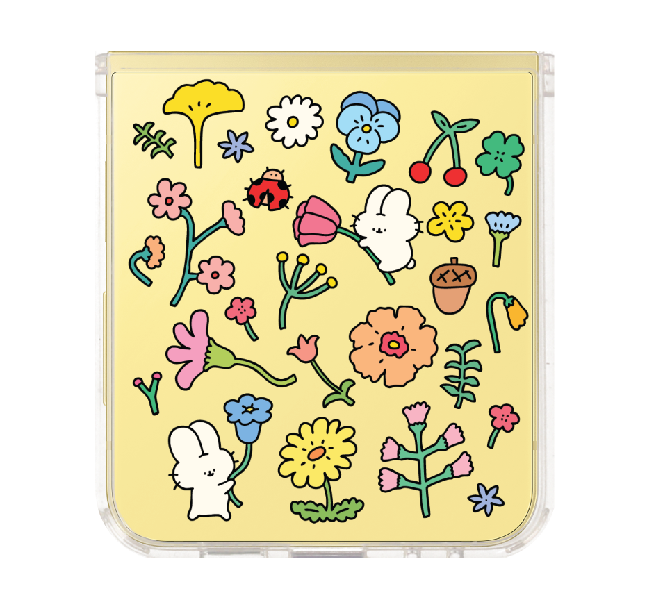 fluffy bunny garden sticker