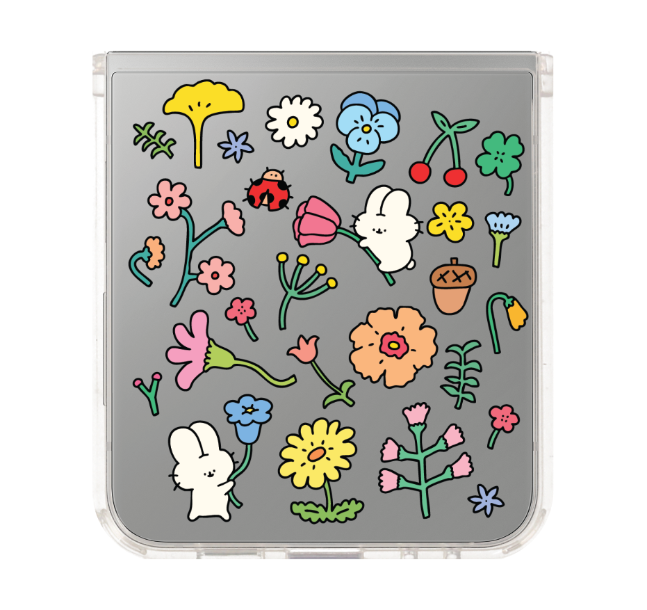 fluffy bunny garden sticker