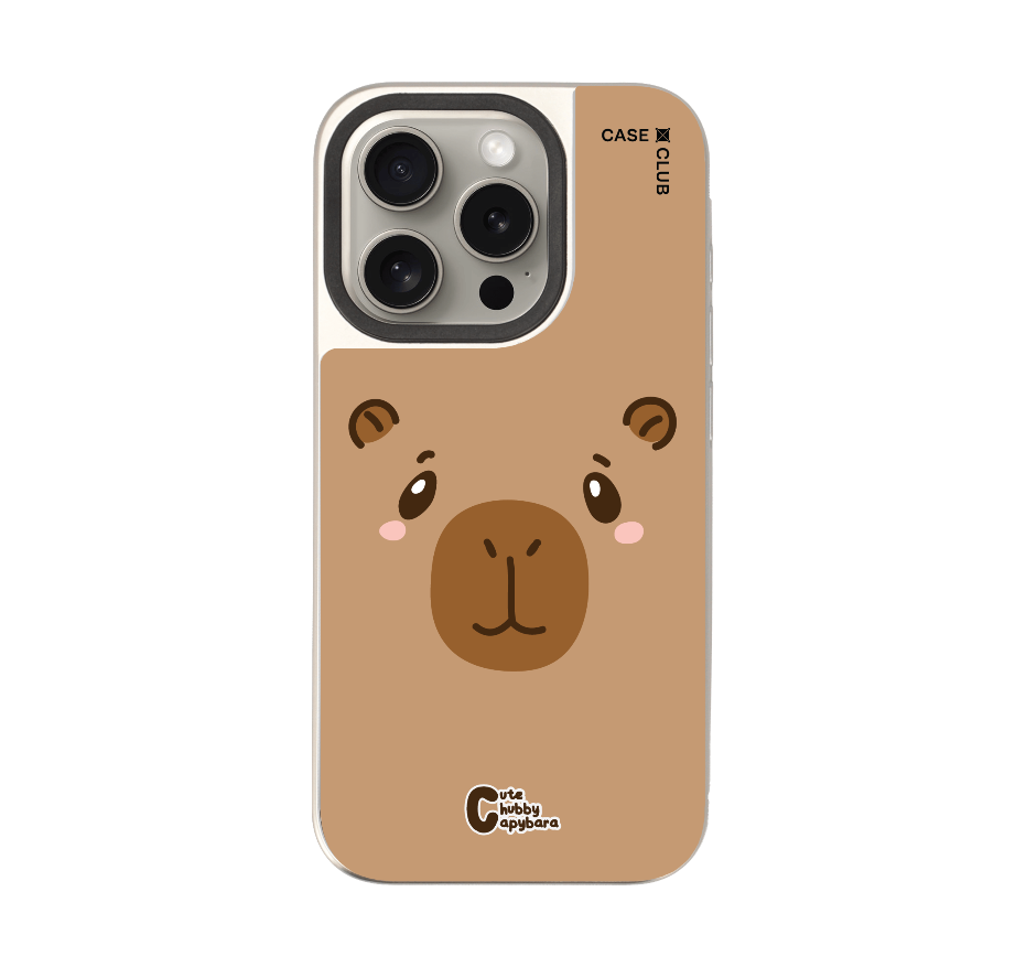 cute chubby capybara character