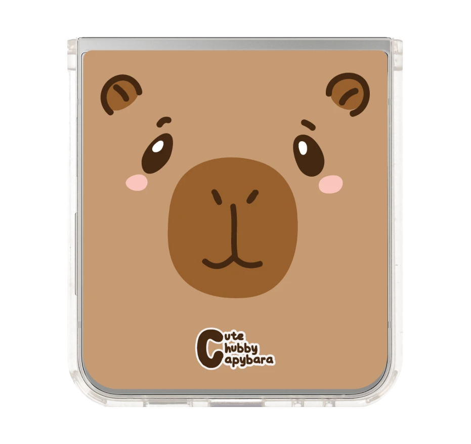 cute chubby capybara แก้มป่อง