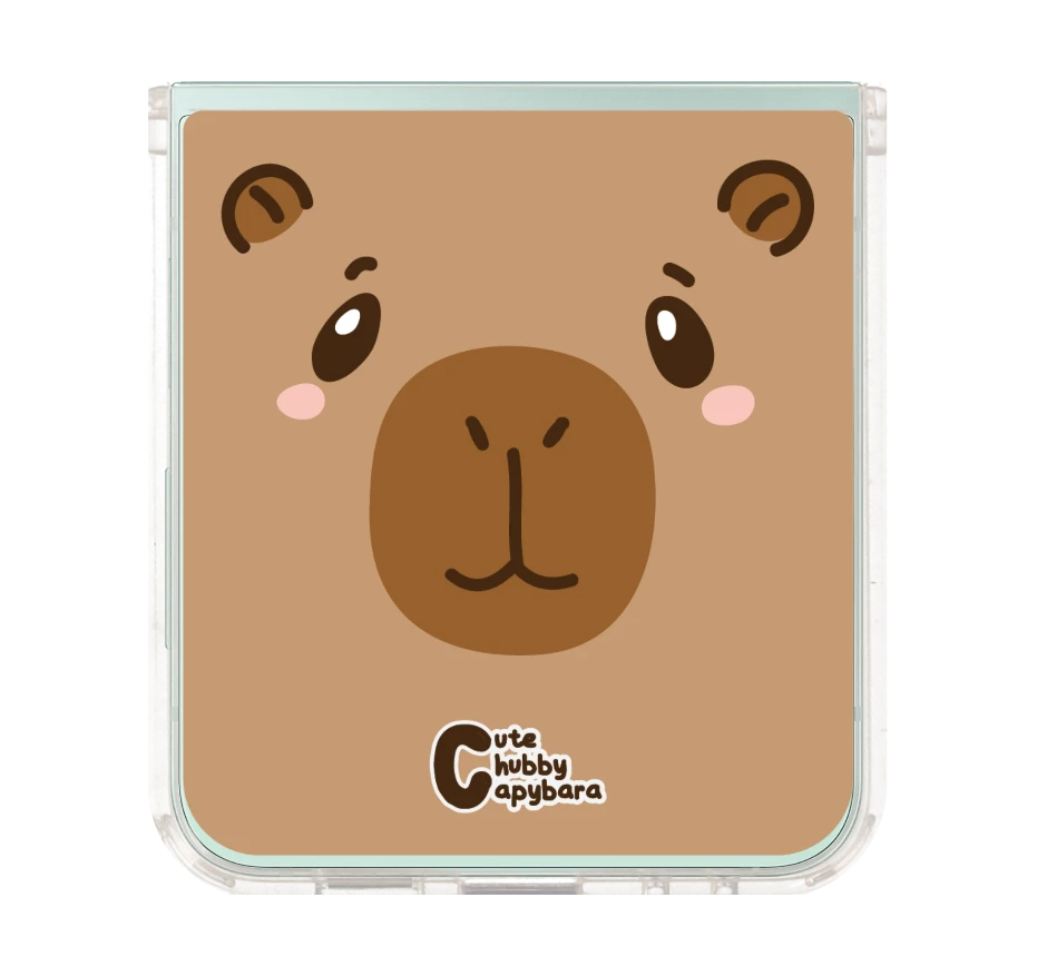 cute chubby capybara แก้มป่อง