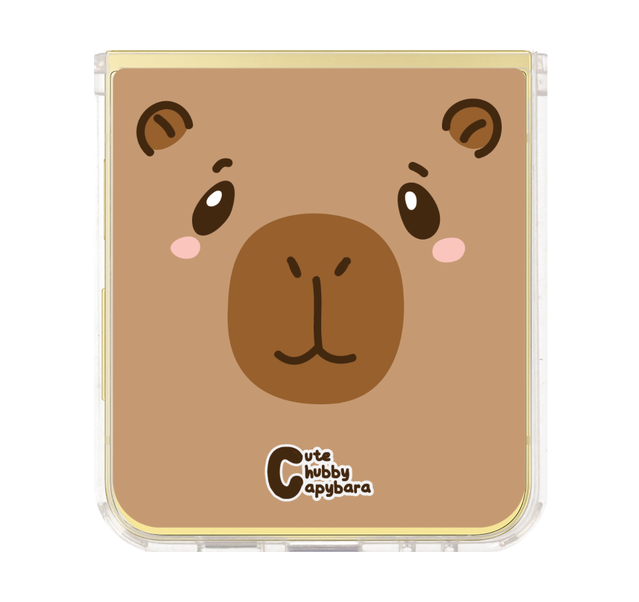 cute chubby capybara character