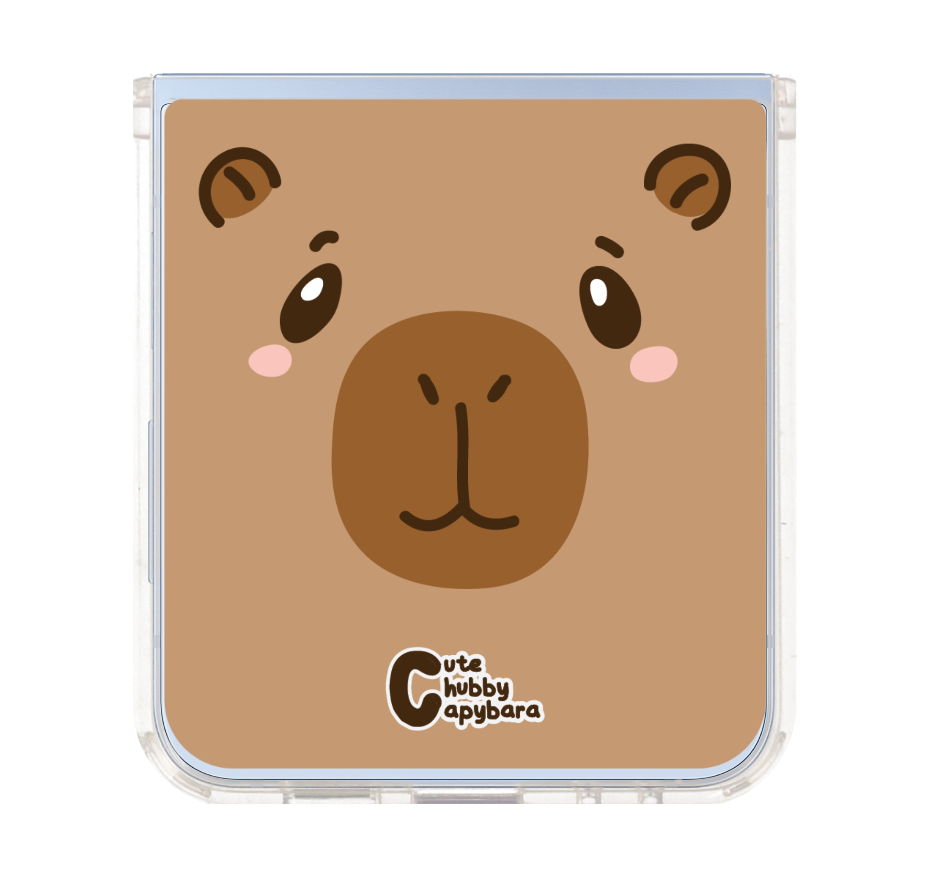 cute chubby capybara character