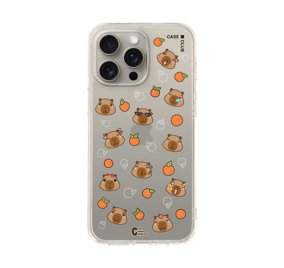 cute chubby capybara pattern