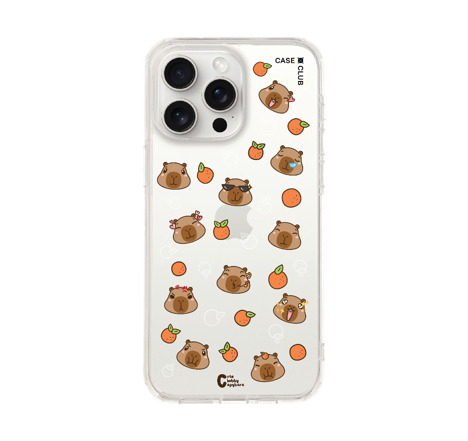 cute chubby capybara pattern