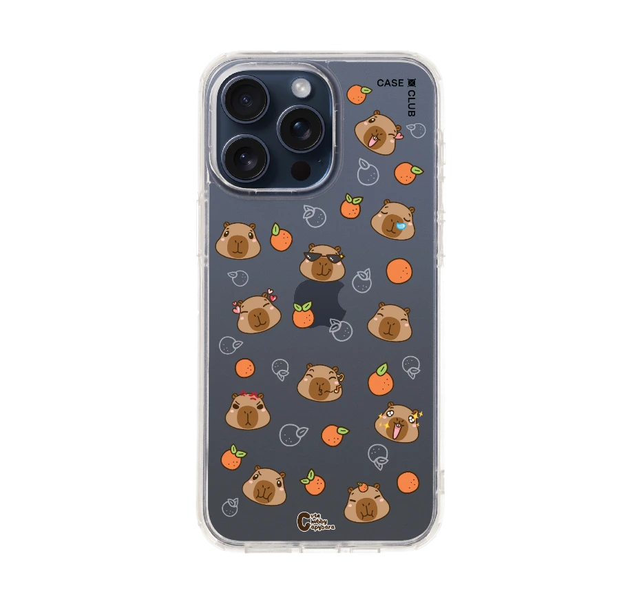 cute chubby capybara pattern