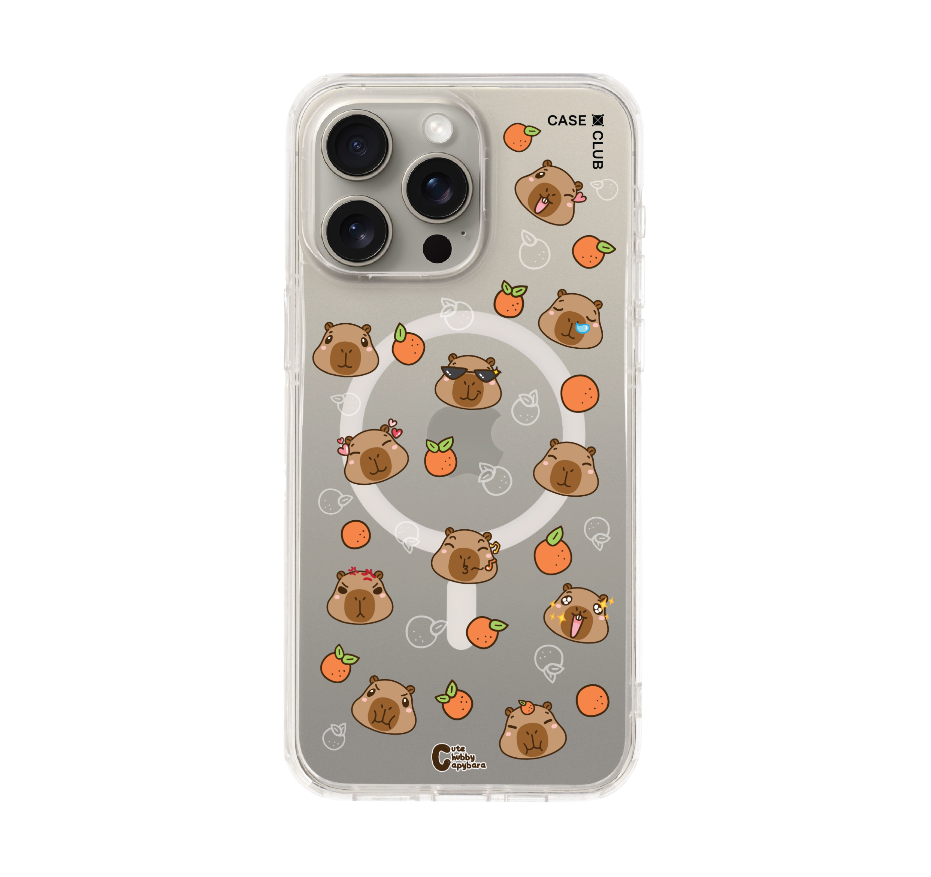 cute chubby capybara pattern