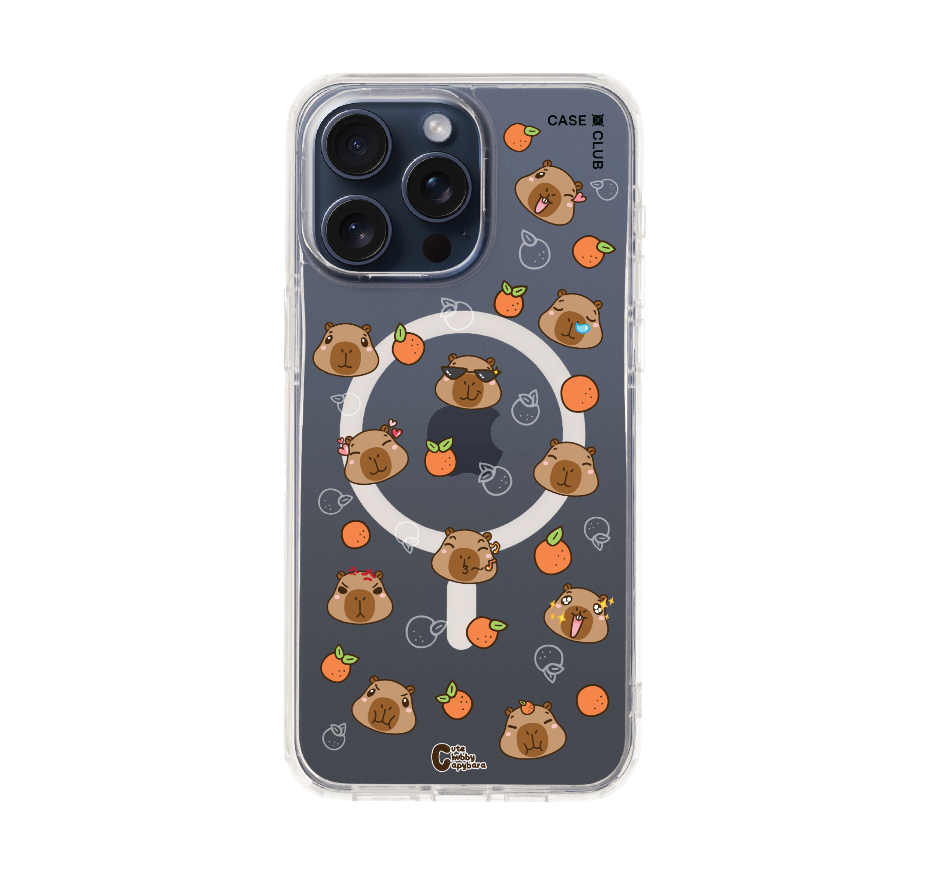 cute chubby capybara pattern