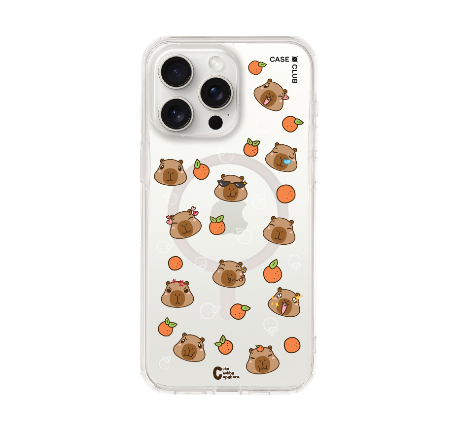 cute chubby capybara pattern