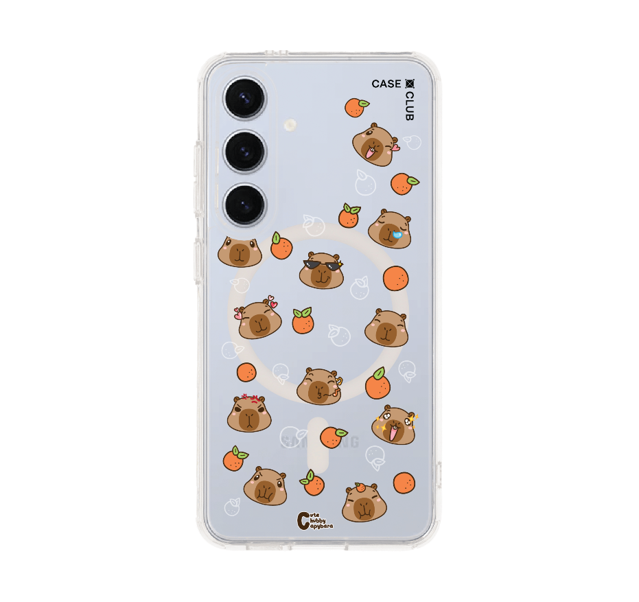 cute chubby capybara pattern