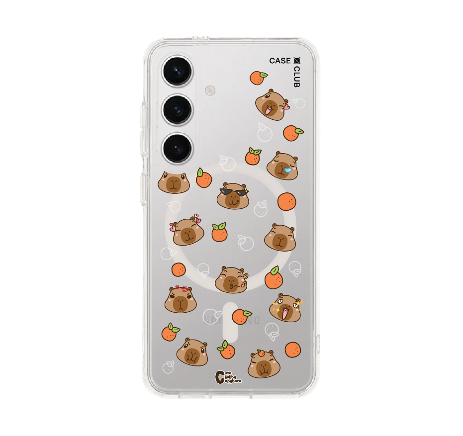 cute chubby capybara pattern