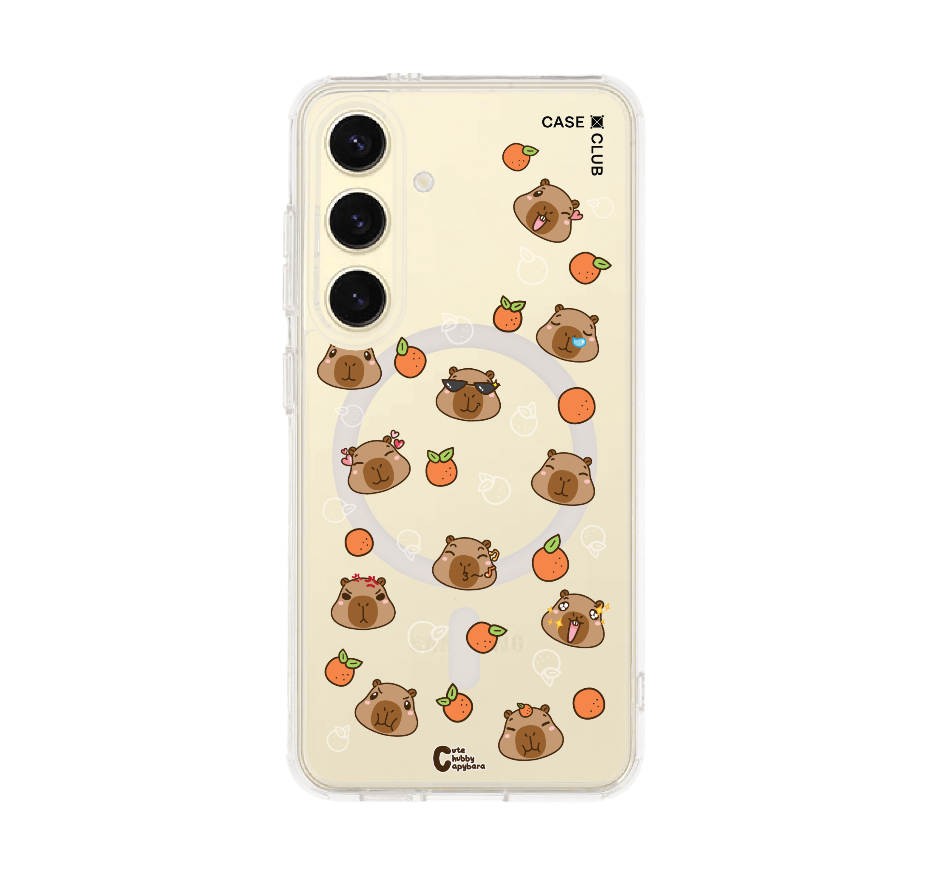 cute chubby capybara pattern