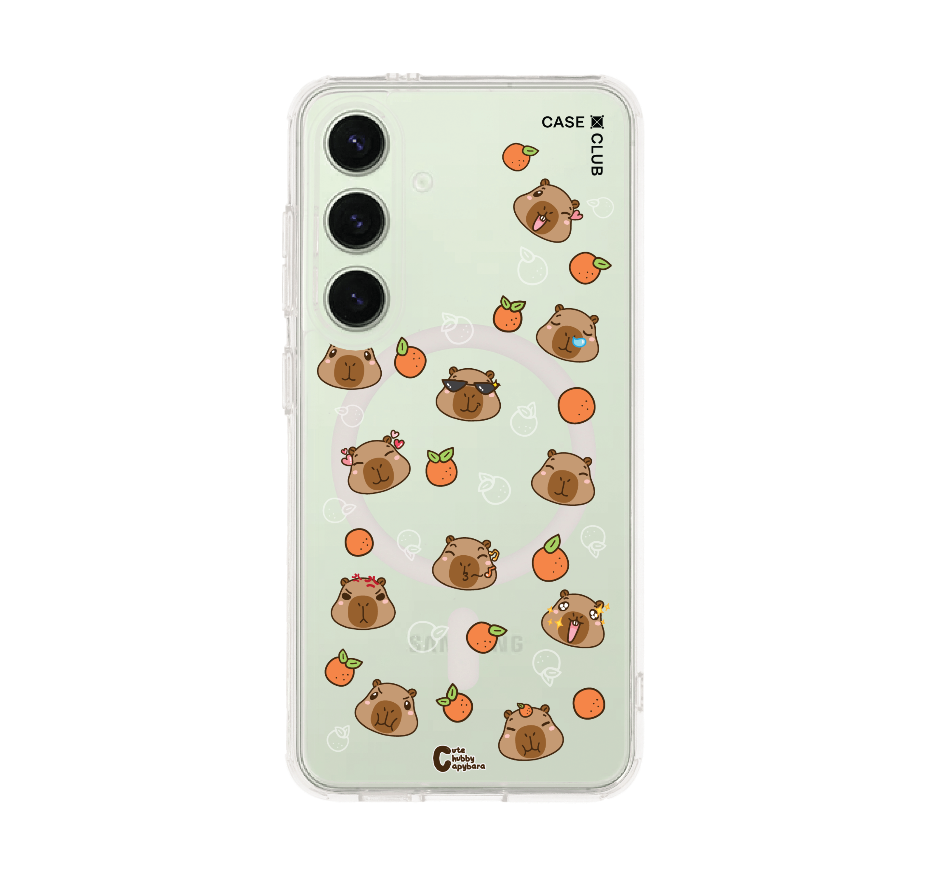cute chubby capybara pattern