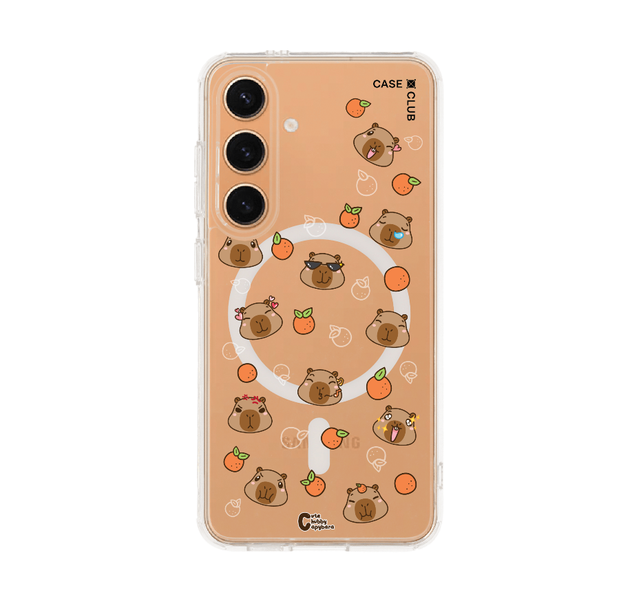 cute chubby capybara pattern