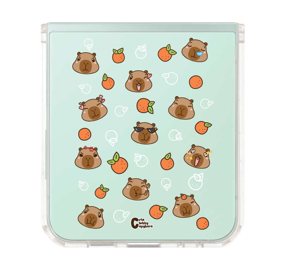 cute chubby capybara pattern