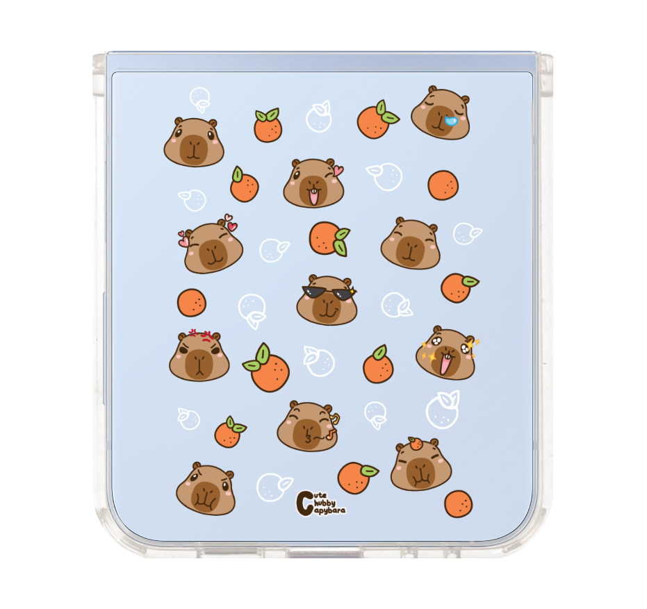 cute chubby capybara pattern