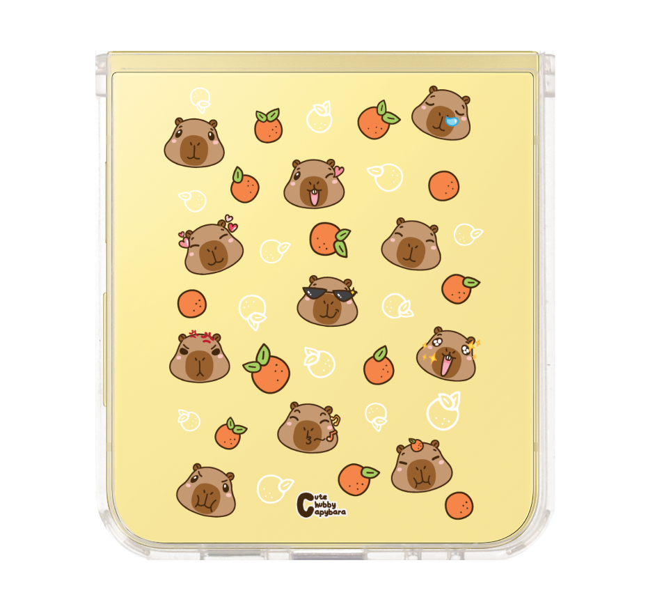 cute chubby capybara pattern