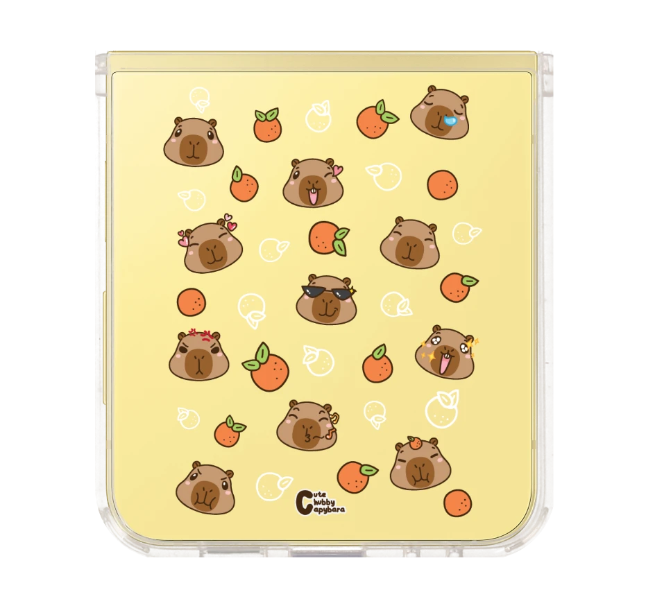 cute chubby capybara ส้มซ่า