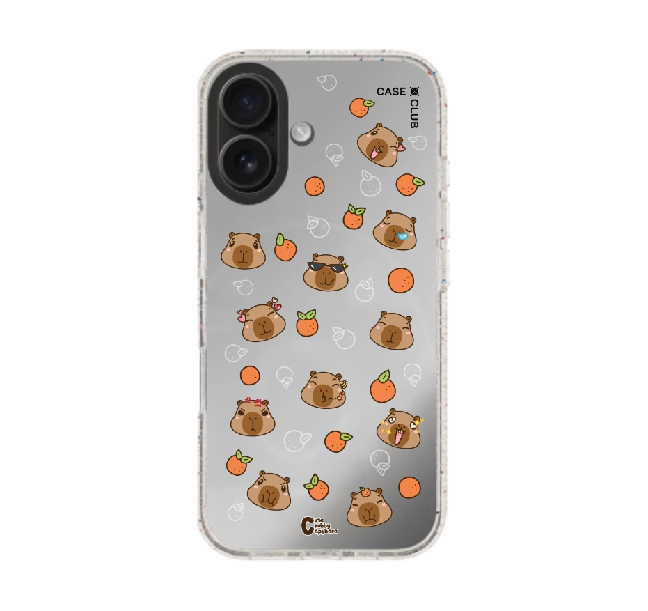 cute chubby capybara pattern