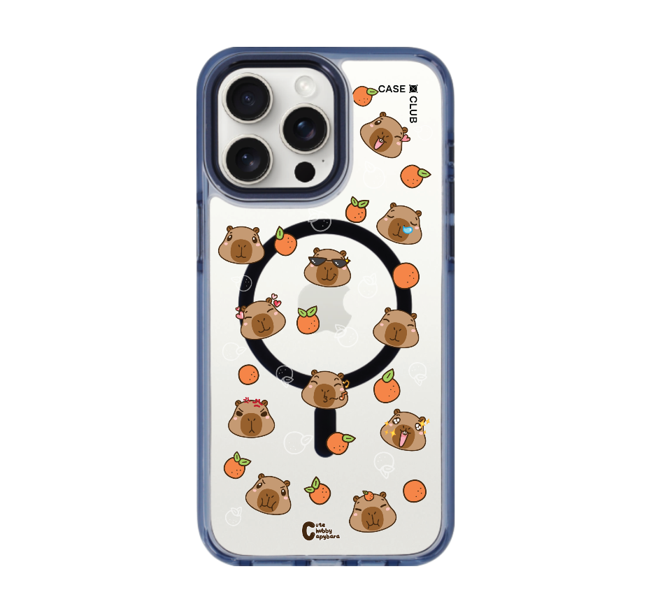 cute chubby capybara pattern
