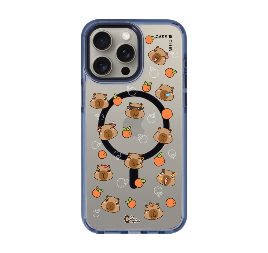 cute chubby capybara pattern