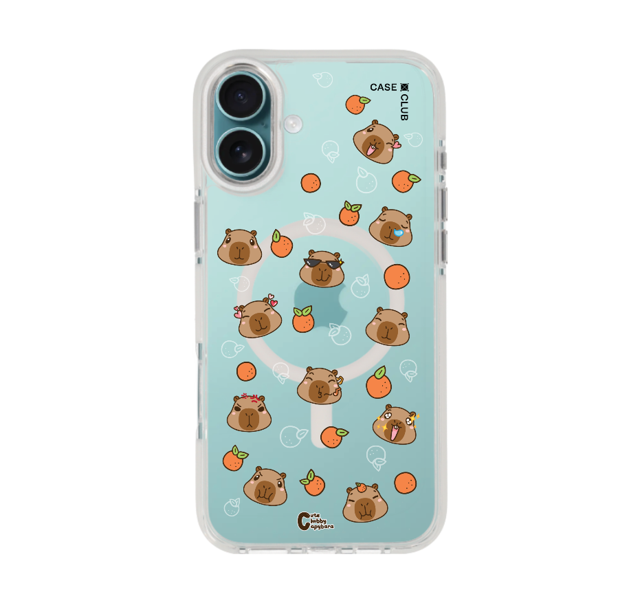 cute chubby capybara pattern
