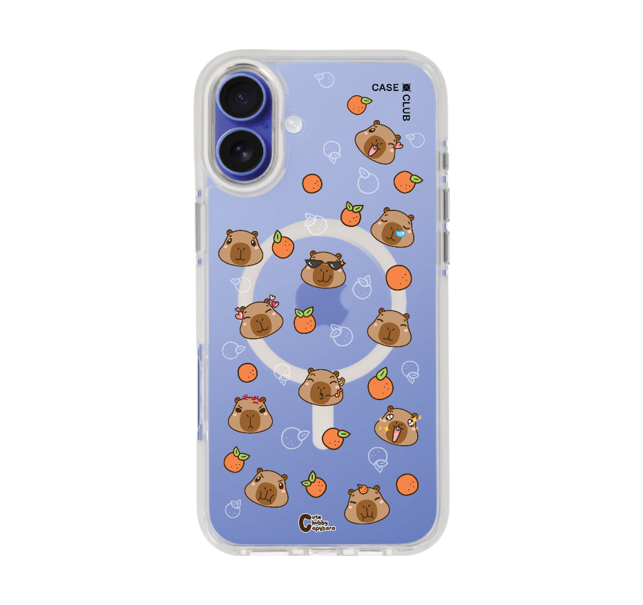 cute chubby capybara pattern