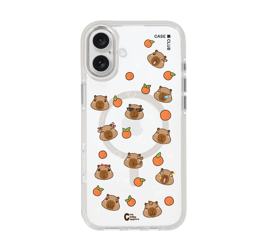 cute chubby capybara pattern