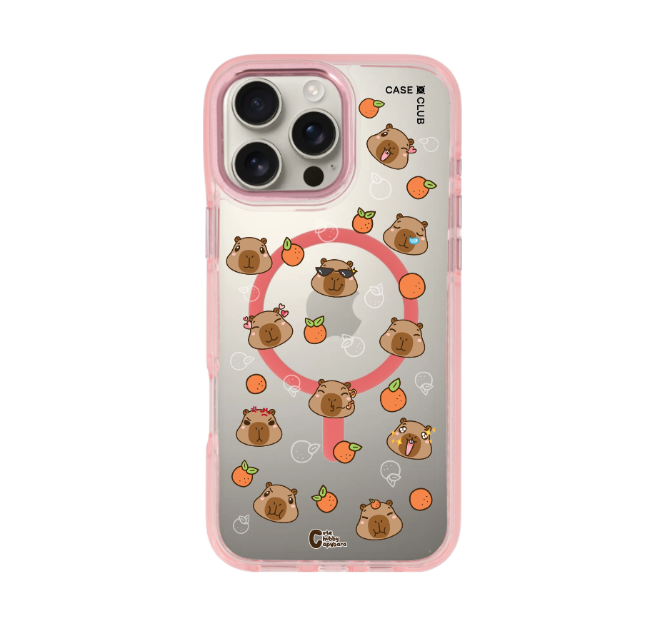 cute chubby capybara pattern